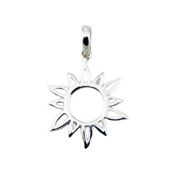 Sterling Silver Pendant Fancy Shining Open Sun Charm by BeYindi 