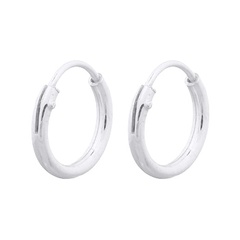 Mini Silver Wire 925 Hoop Earrings