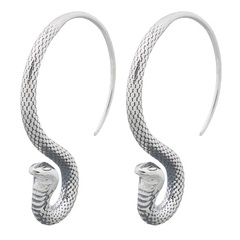 Snake Hanging 925 Silver Drop Earrings