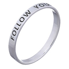 "Follow your Dreams" Sterling Silver Band Ring