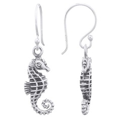 Seahorse 925 Silver Dangle Earrings by BeYindi 