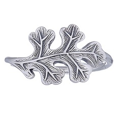 Oxidized 925 Silver Oak Leaf Ring by BeYindi 