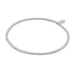 925 Sterling Silver Bead Stretchable Bracelet by BeYindi