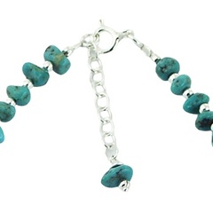 Tree of Life Charm Bracelet Sterling Silver & Turquoise Beads 3