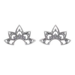 Gorgeous Lotus 925 Silver Stud Earrings by BeYindi