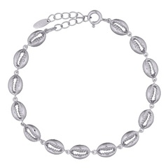 Silver 925 Shells Cowrie Linked Bracelets by BeYindi
