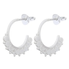 Dots Dressed On Sterling Silver Circle Hook Stud Earrings by BeYindi