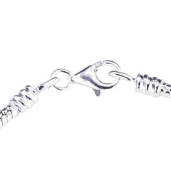 925 Sterling Silver Snake Chain Bracelet Base For Chic Beads 2