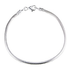 Smart Plain Sterling Silver Snake Chain Bracelet For Bead Design by BeYindi