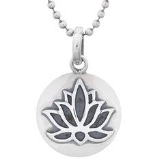 Lotus Flower Raise Up 925 Silver Pendant