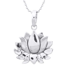 Flourishing Lotus 925 Silver Pendant