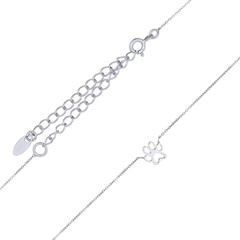 Puppy Dog Paw Print Silver Plated 925 Chain Necklace by BeYindi
