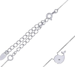 Sterling Silver Whale Bracelet With Cable Chain by BeYindi