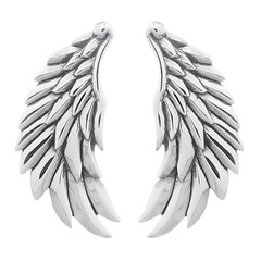 Wings Of Devil In Sterling Silver Stud Earrings by BeYindi 