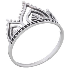 Henna Petals Crown 925 Silver Ring