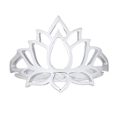 Flourishing Lay Out Lotus 925 Silver Ring by BeYindi 