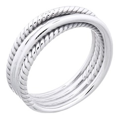 Knot Layered 925 Silver Ring