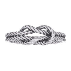 Tie The Twisted Wires Knot Silver Ring by BeYindi 