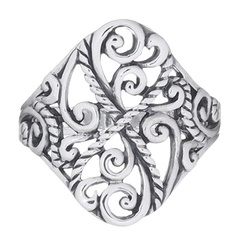 Filigree Infinity 925 Sterling Silver Ring by BeYindi 
