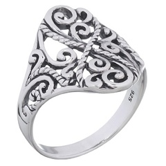Filigree Infinity 925 Sterling Silver Ring by BeYindi
