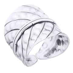 Ornate 925 Silver Leaf Ring
