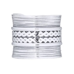 Two Wire Twists Centered Band 925 Silver Ring by BeYindi 