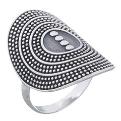 925 Silver Ring Dotted The Band Circle by BeYindi