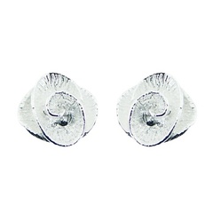 Adorable Twirled Flowers 925 Sterling Silver Stud Earrings