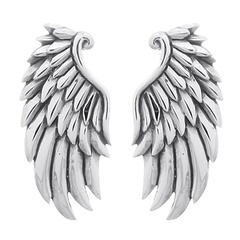Wings Of Venus In Sterling Silver Stud Earrings by BeYindi 