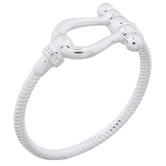 Twisted Wire Belt 925 Silver Ring
