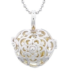 Ajoure 925 Sterling Silver Heart Harmony Ball Pendant by BeYindi