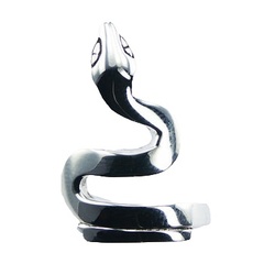 Plain Silver Snake Ring Intriguing Wavy Serpent 