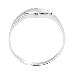 Polished Sterling Silver 925 Engraved Heart Band Ring 2