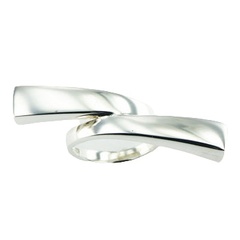 Attractive Extended Angular Cone Shaped 925 Silver Band 