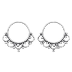 Stylish Septum Hoop Earrings 925 Sterling Silver