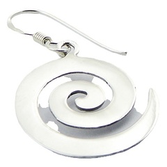 Shiny Spirals Sterling Silver Petite Dangle Earrings by BeYindi 2