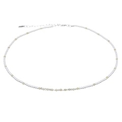 Stylish 925 Silver Necklace Choker With Yellow Opal Stone