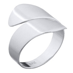 Matt Surface Adjustable Tapering Band Silver 925 Spiral Ring