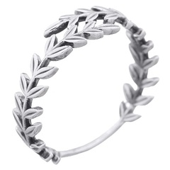 Authentic 925 Silver Laurel Leaf Unique Ring