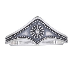 Ornamented Hero Crown Woman Silver Ring by BeYindi 