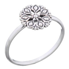 Dahlia Flower Vintage Style 925 Silver Ring by BeYindi