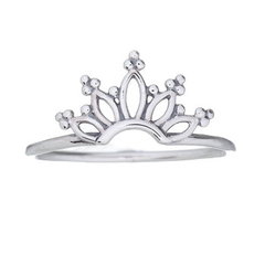 Lotus Crown Boho Style 925 Silver Ring by BeYindi 