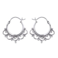 Stylish Boho Hoops 925 Silver Earrings by BeYindi