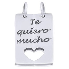 Couples Matching "Te Quiero Mucho" Sterling Silver Pendant by BeYindi
