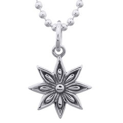 Pointed Eight Petal Flower Sterling Silver Pendant by BeYindi