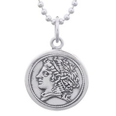 Ancient Greek Coin 925 Silver Pendant by BeYindi