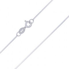 Flated Square Silver Snake Chains In Length 18"