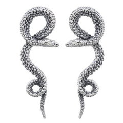 Rough Scaled Snake 925 Sterling Silver Stud Earrings by BeYindi