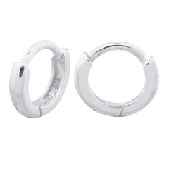 Flat Round 925 Sterling Silver Tiny Circle Hoop Earrings by BeYindi