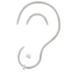 Mini Sphere Sterling Silver Huggie Drop Earrings by BeYindi 